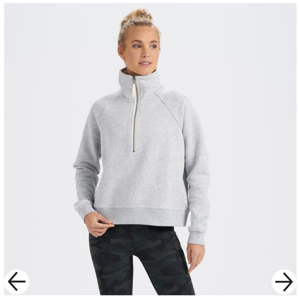 Vuori Restore Half Zip - Grey - Size XS